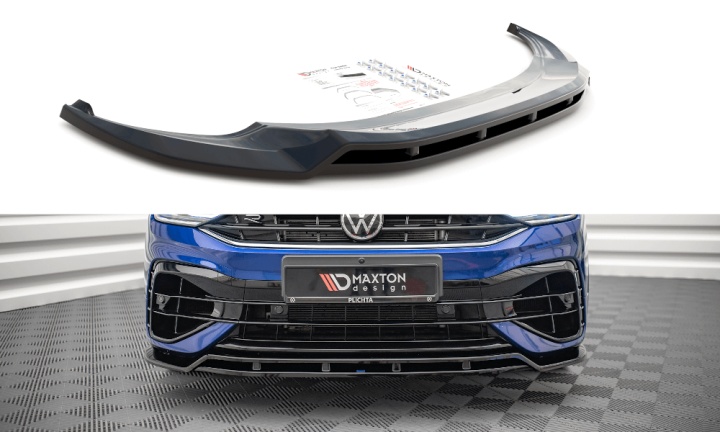 var-VW-TI-2F-R-FD1T-FD1RT Volkswagen Tiguan R MK2 Facelift 2020+ Frontsplitter V.1 Maxton Design 