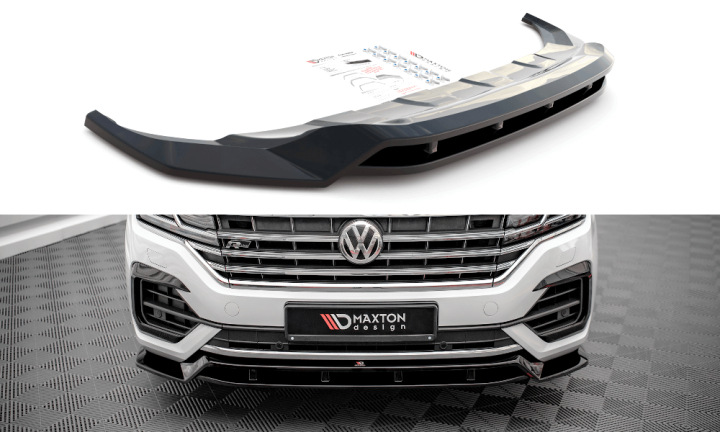 var-VW-TO-3-RLINE-FD1T-FD Volkswagen Touareg R-Line Mk3 2018+ Frontsplitter V.1 Maxton Design 