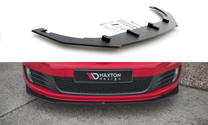 var-VWGO6GTICNC-FD3B VW Golf 6 GTI 2008-2012 Racing Front Splitter V.3 Maxton Design 