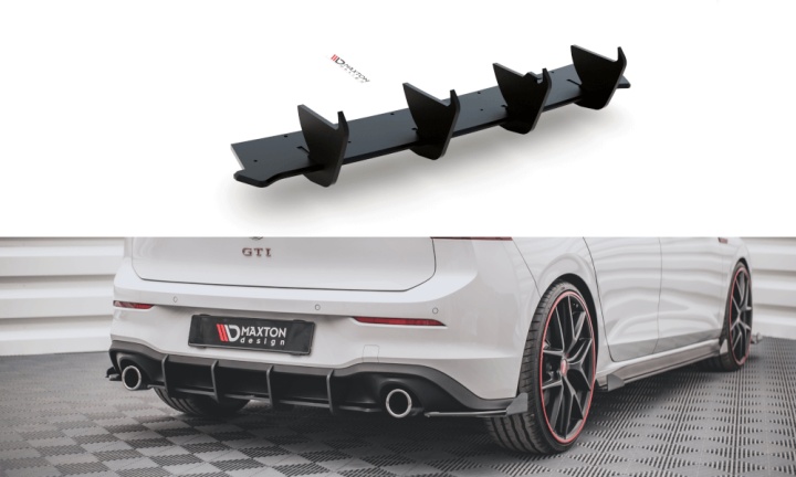 var-VWGO8GTICNC-RS1B VW Golf 8 GTI 2019+ Racing Diffuser V.1 Maxton Design 