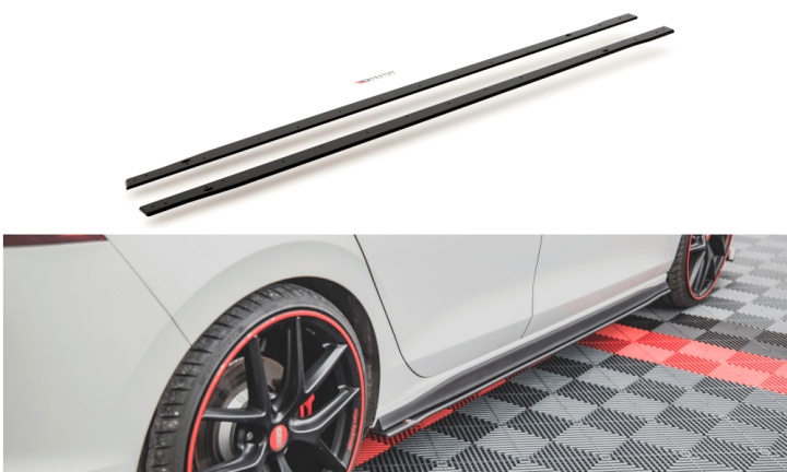 var-VWGO8GTICNC-SD1B VW Golf 8 GTI / Clubsport 2019+ Racing Sidoextensions Maxton Design 