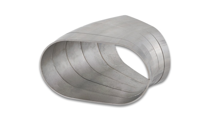 Vibrant Horizontal 304 SS Oval Pie Cuts 3.5in OD Tight 45 Degree Elbow main image 0