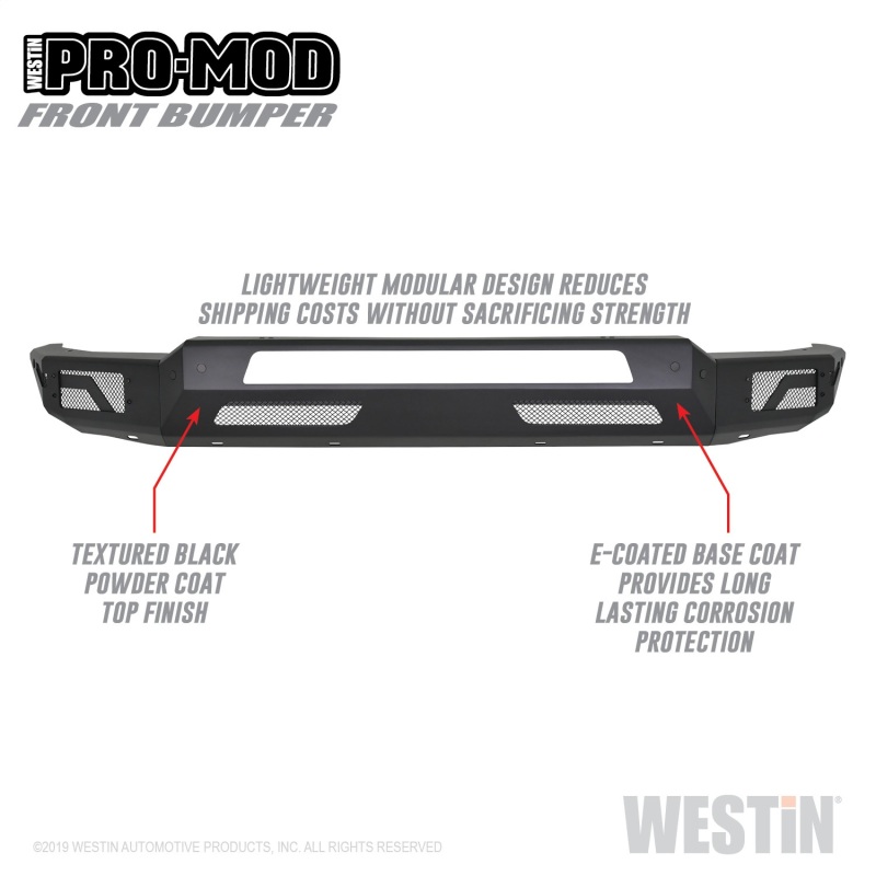 Dodge Ram 1500 2019+ (Exkl. 1500 Classic & Rebel Modeller) Pro-Mod Främre Stötfångare Westin i gruppen Välj bilmodell / Dodge / Ram 19+ / Styling / Stötfångare hos DDESIGN Scandinavia AB (wes58-41075)