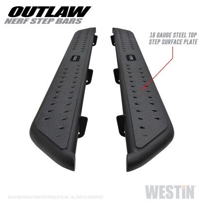 wes58-54085 Ram 1500 Crew Cab Inkl. TRX 2019+ Insteg / Fotsteg Outlaw Nerf Step Bars (Svart) Westin/HDX