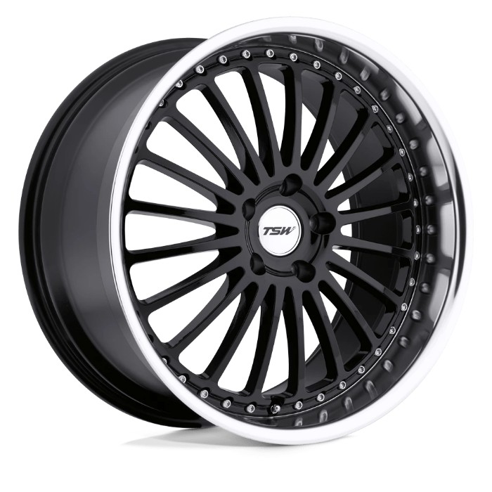 TSW SILVERSTONE 17x8 ET40 5x110 72.10mm Gloss Black W/ Mirror Cut Lip Fälg i gruppen Universala produkter / Fälgar & Däck / Fälgar hos DDESIGN Scandinavia AB (wlp-1780SIL405110B72)