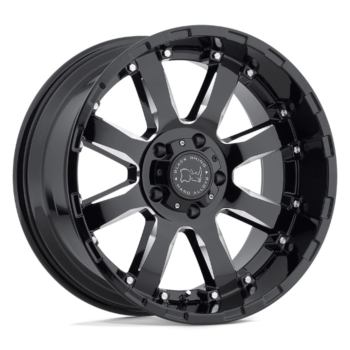 Black Rhino Hard Alloys SIERRA 18x9 ET12 8x165.1 122.40mm Gloss Black