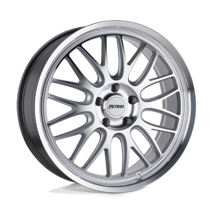 Petrol P4Cx8 ET35 5x120 76.10mm Silver W/ Machined Face & Lip F