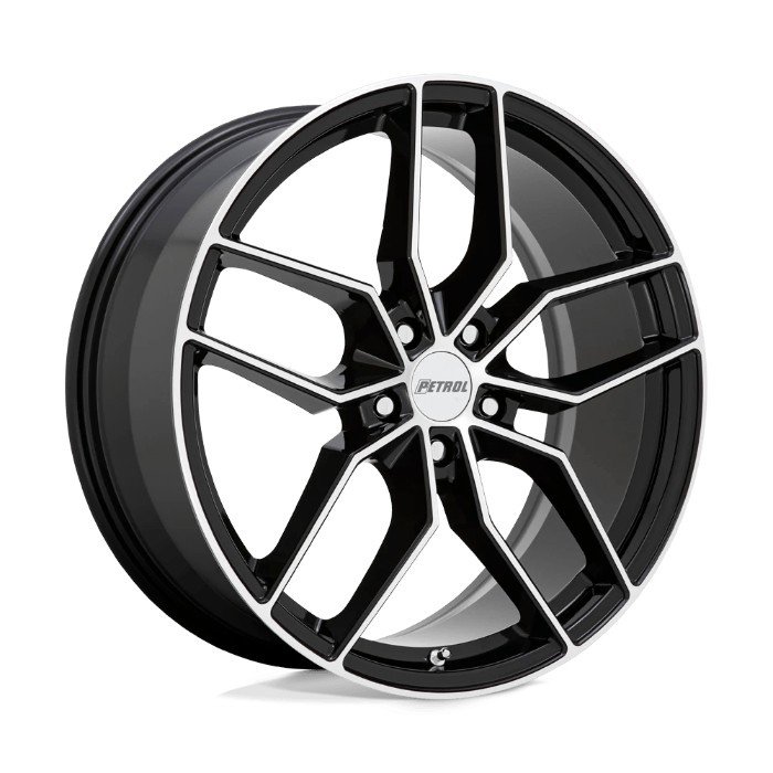 Petrol P5Cx8 ET35 5x120 76.10mm Gloss Black W/ Machined Face Fälg