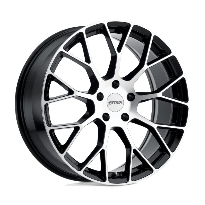 Petrol P2B 20x8.5 ET35 5x120 76.10mm Gloss Black W/ Machined Face Fälg