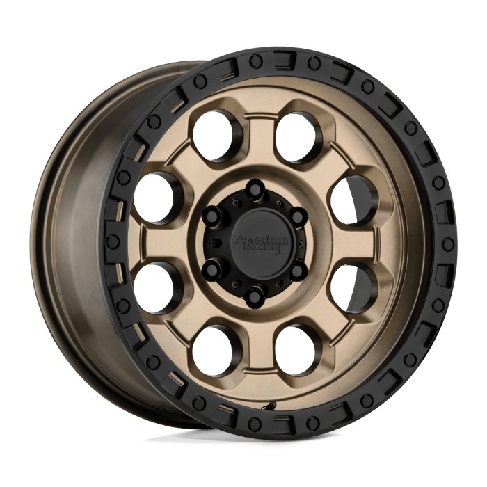 wlp-AR20168068600 American Racing Ar201 16X8 ET0 6X139.7 106.25 Matte Bronze W/ Black Lip