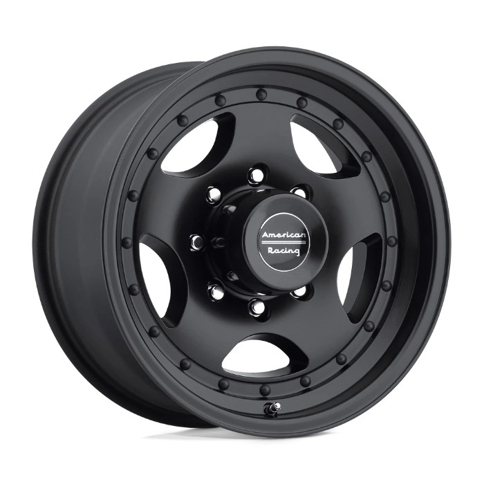American Racing AR23 16x7 ET-6 8x165.10.81mm Satin Black W/ Clear C