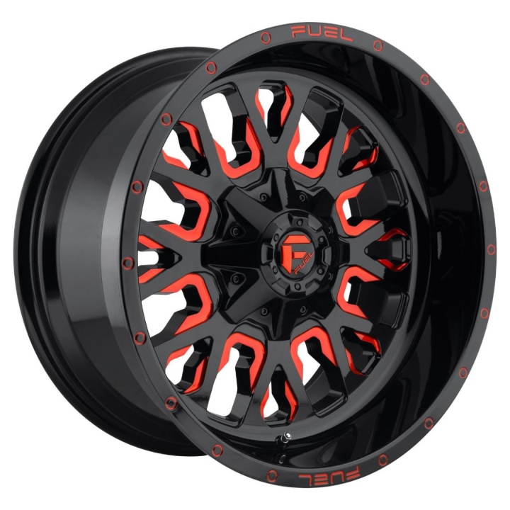 wlp-D61220002647 Fuel 1PC Stroke 20X10 ET-18 5x114.3/5.0 78.10 Gloss Black Red Tinted Clear