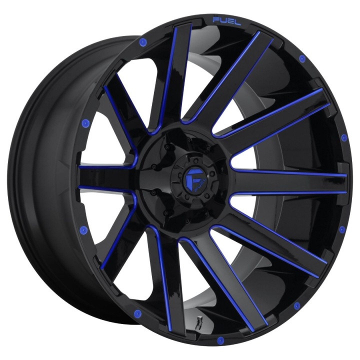 wlp-D64420002647 Fuel 1PC Contra 20X10 ET-18 5x114.3/5.0 78.10 Gloss Black Blue Tinted Clear