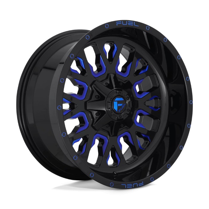 wlp-D64518906957 Fuel 1PC Stroke 18X9 ET19 6X120/139.7 78.10 Gloss Black Blue Tinted Clear