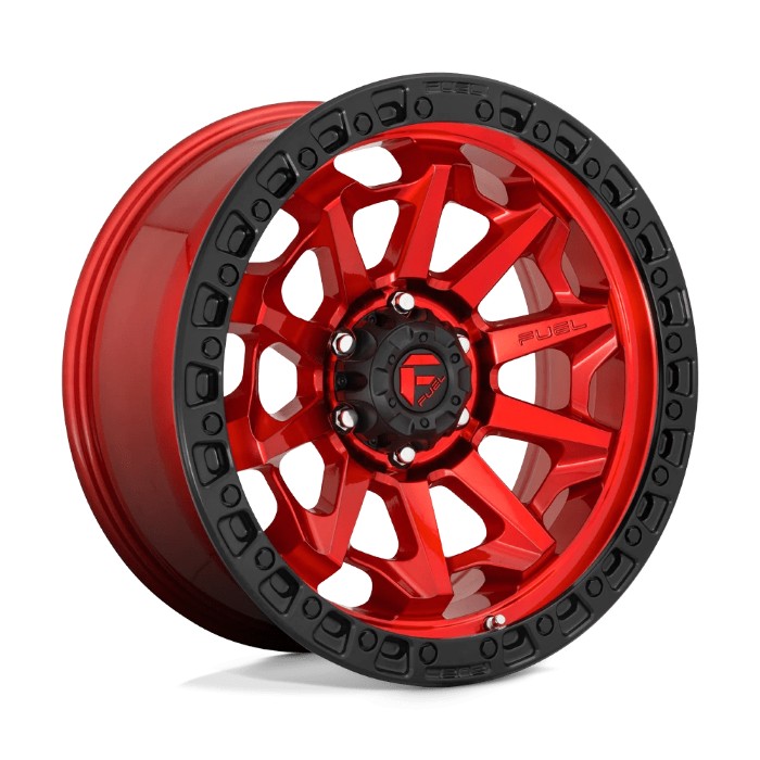 wlp-D69517908450 Fuel 1PC Covert 17X9 ET1 6X139.7 106.10 Candy Red Black Bead Ring