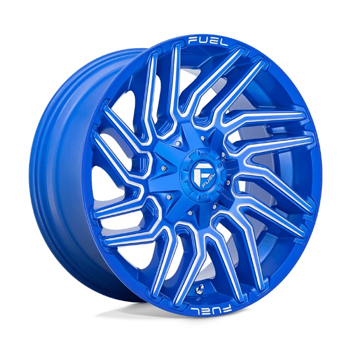 Fuel 1PC D774 TYPHOON 20x10 ET-18 8x180 124.20mm Anodized Blue Milled
