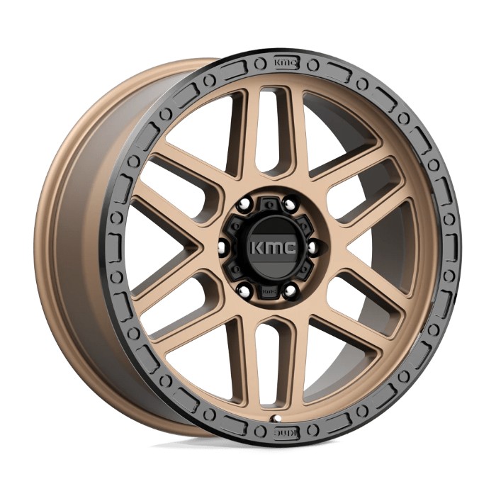 KMC KM544 MESA 20x9 ET0 6x139.7 106.10mm Matte Bronze W/ Black Lip Fäl