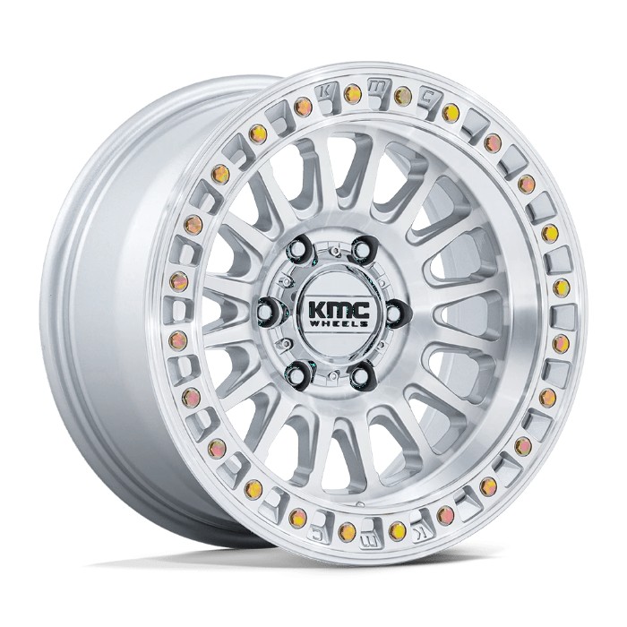 KMC KM552 IMS 17x8.5 ET25 6x135 87.10mm Gloss Silver W/ Machined Face
