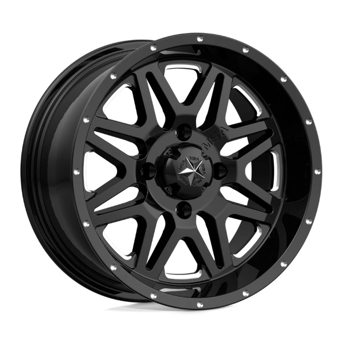 MSA Offroad Wheels M26 VIBE 14x7 ET0 4x137 112.10mm Gloss Black Milled