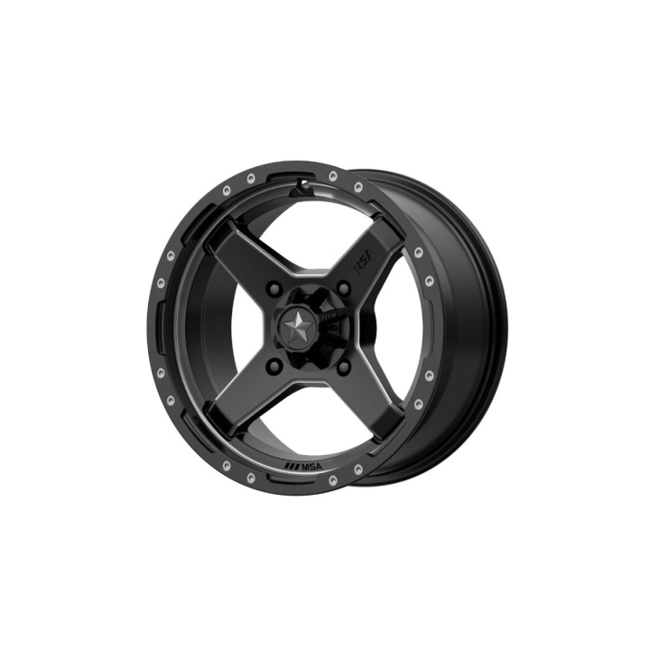 wlp-M39-04710 MSA Offroad Wheels Cross 14X7 ET10 4X110 86.00 Satin Black W/ Titanium Tint