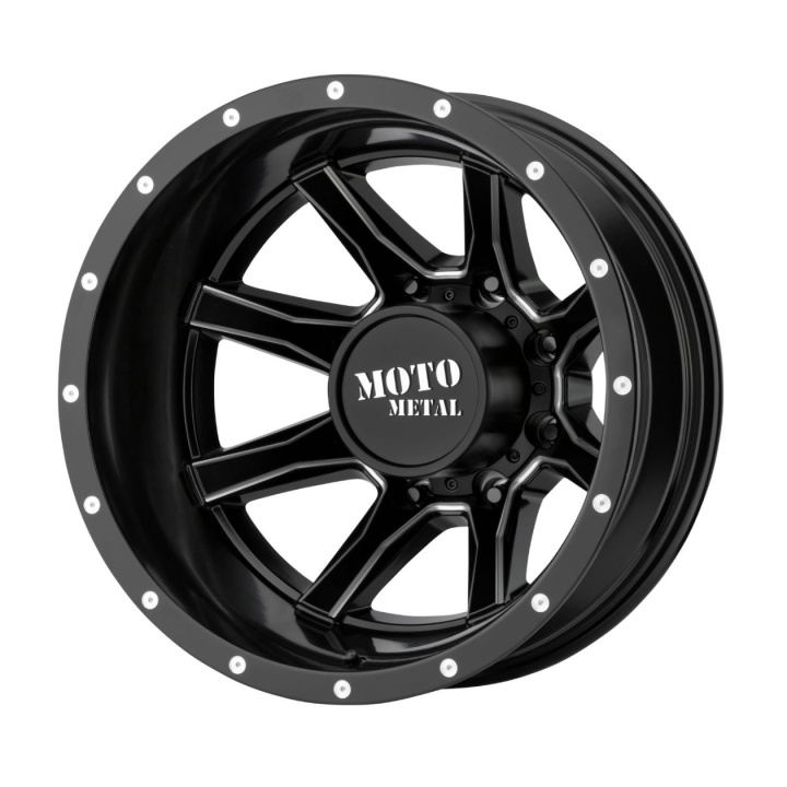 wlp-MO995208807198N Moto Metal Mo995 20X8.25 ET-198 8X165.1 125.50 Satin Black Milled - Rear