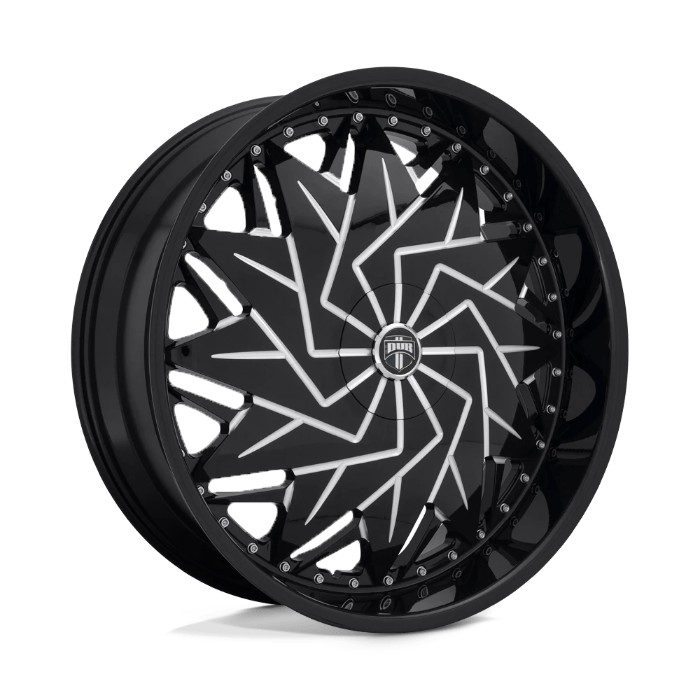 DUB 1PC S231 DAZRx10 ET5 BLANK 78.10mm Gloss Black Milled Fälg