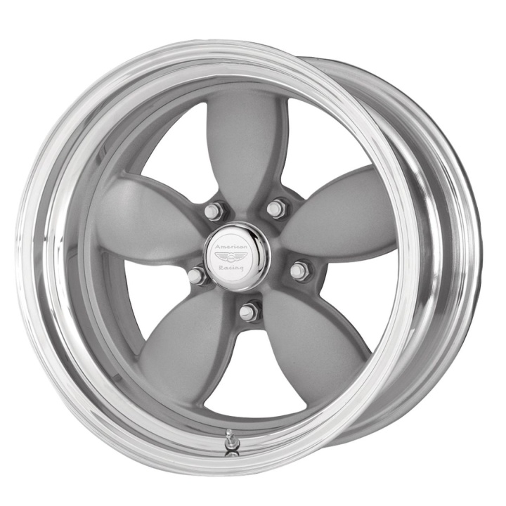 wlp-VN402510XX American Racing Vintage Classic 200s 15X10 ETXX BLANK 72.60 Two-Piece Mag Gray Center Polished Barrel