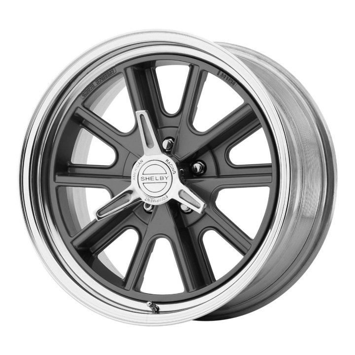 wlp-VN427512XX American Racing Vintage Shelby Cobra 15X12 ETXX BLANK 83.06 Two-Piece Mag Gray Center Polished Barrel