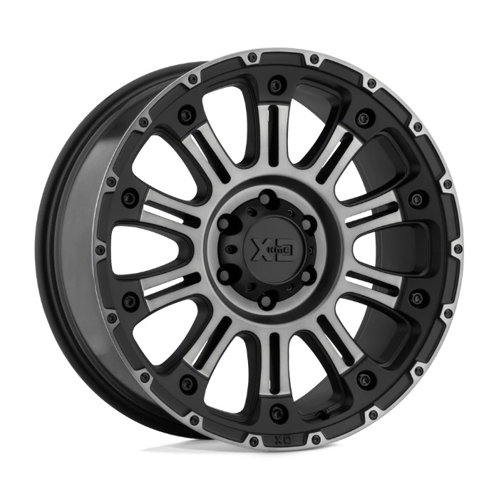 wlp-XD82979068412N XD Series Hoss Ii 17X9 ET-12 6X139.7 106.25 Satin Black Mach W/ Gray Tint