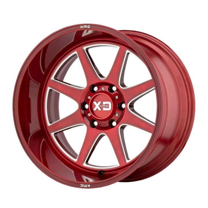 wlp-XD84421050918N XD Series Pike 20X10 ET-18 5x127 71.50 Brushed Red W/ Milled Accents
