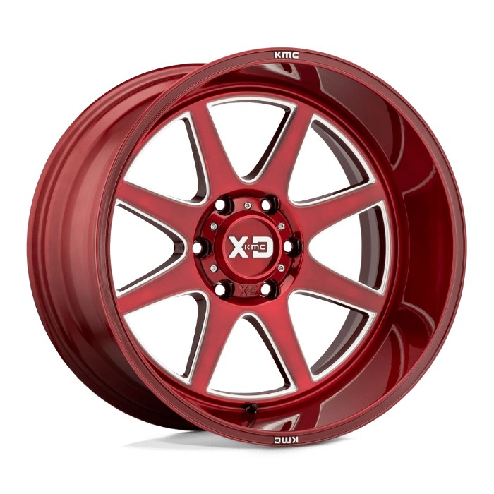 wlp-XD84429068900 XD Series Pike 20X9 ET0 6X139.7 106.25 Brushed Red W/ Milled Accents