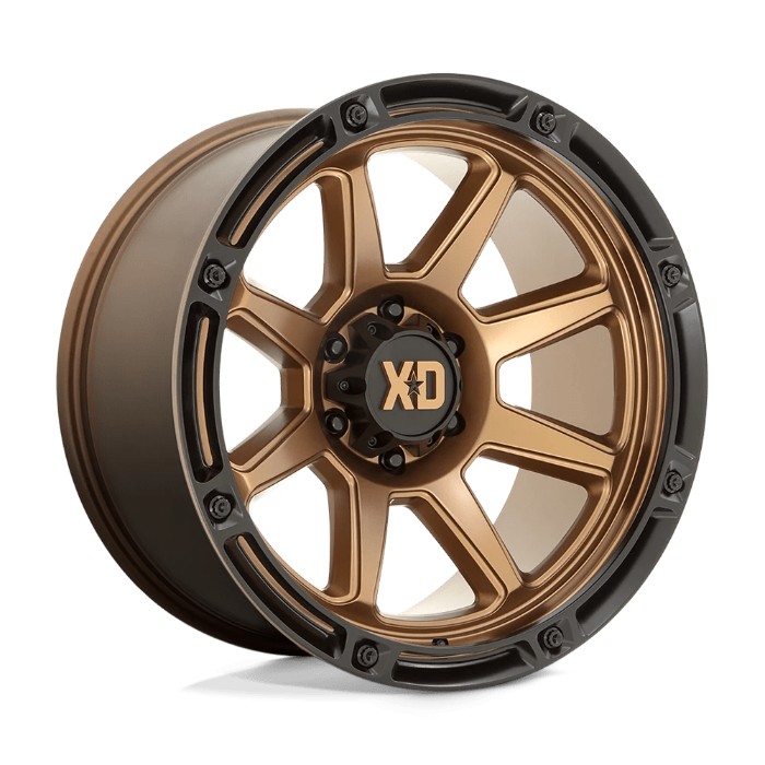 XD XD863 20x10 ET-18 5x127 71.50mm Matte Bronze W/ Black Lip Fälg