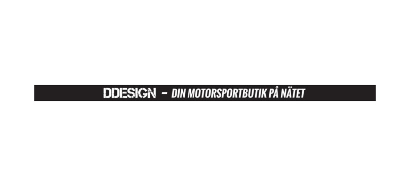 DDESIGN Regplåtslist Dekal ''Logo''