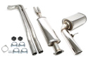 Volvo V 70 II / S60 I V70 II, Typ S / S60I, Typ R 2003 -2010 Rostfritt Sportavgassystem Catback TA Technix