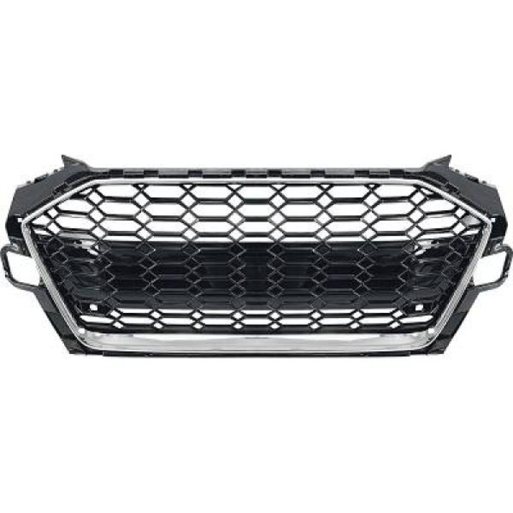 AUDI A4 B9.5 19+ (utan Kamera) Honeycomb Krom/Svart Sportgrill RS-Look DIEDERICHS i gruppen Välj bilmodell / Audi / A4 - S4 - RS4 (B9) 2015+ / Styling hos DDESIGN Scandinavia AB (1020741)