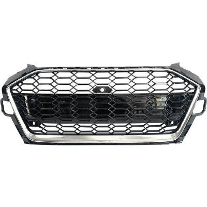 AUDI A4 B9.5 19+ (med Kamera) Honeycomb Krom/Svart Sportgrill RS-Look DIEDERICHS i gruppen Välj bilmodell / Audi / A4 - S4 - RS4 (B9) 2015+ / Styling hos DDESIGN Scandinavia AB (1020841)