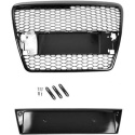 AUDI A6 C6 04-11 Honeycomb Blanksvart Sportgrill RS-Look DIEDERICHS