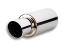3\'\' In / 4\'\' Ut TPV TURBO Ljuddämpare Med Runt Vinklat Utblås (17\'\' Lång) (Slutburk) Vibrant Performance