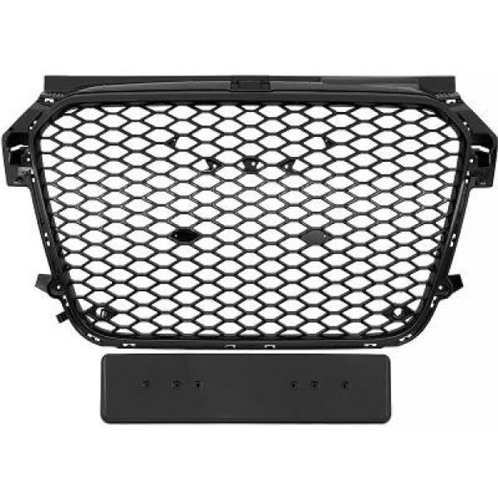 Audi A1 2010-2015 (Med PDC) Honeycomb Blanksvart RS-Look Sportgrill DIEDERICHS i gruppen Välj bilmodell / Audi / A1 - S1 2010+ / Styling hos DDESIGN Scandinavia AB (1080240)