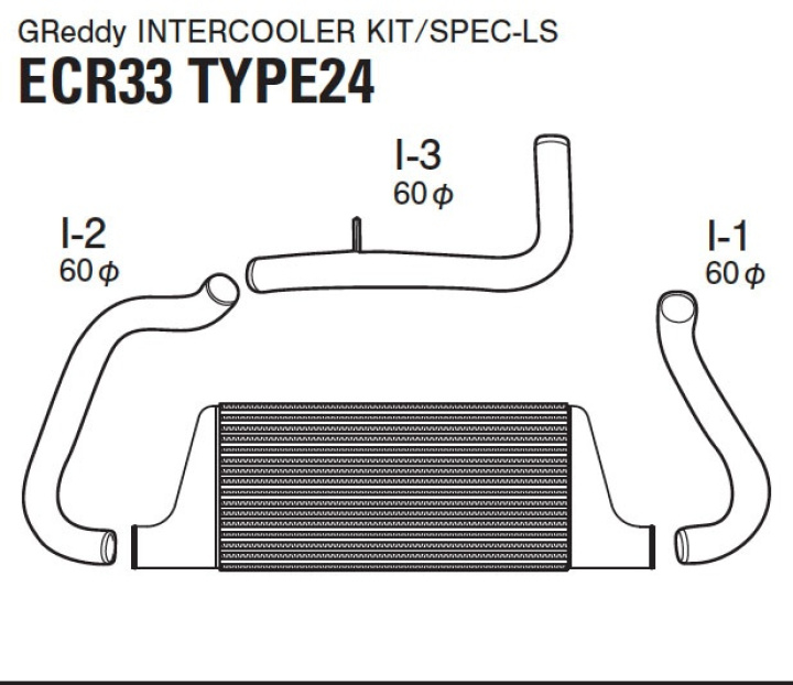12020212 Nissan R33 93-98 InterCooler Kit T-24F GReddy