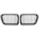 BMW 3-Serie E36 96-99 Enkelribbad Krom Sportgrill DIEDERICHS