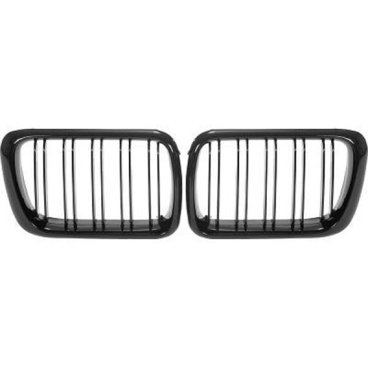BMW 3-Serie E36 97-99 Dubbelribbad Blanksvart Sportgrill Sport-Look DIEDERICHS i gruppen Välj bilmodell / BMW / 3-serie (E36) 1990-2000 / Styling / Grill hos DDESIGN Scandinavia AB (1213541)