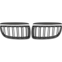 BMW 3-Serie E90/E91 05-08 Dubbelribbad Blanksvart Komplett Sportgrill / Njurar DIEDERICHS