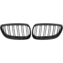 BMW 3-Serie E92/93 06-10 Dubbelribbad Blanksvart Sportgrill / Njurar Performance-Look DIEDERICHS