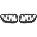 BMW 3-Serie E92/E93 06-10 Dubbelribbad Mattsvart Sportgrill / Njurar Performance-Look DIEDERICHS