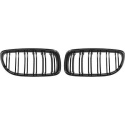 BMW 3-Serie E92/93 10-13 Dubbelribbad Blanksvart Sportgrill / Njurar Performance-Look DIEDERICHS
