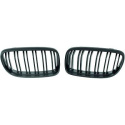 BMW 3-Serie E90/E91 08-12 Dubbelribbad Mattsvart Sportgrill / Njurar Performance-Look DIEDERICHS