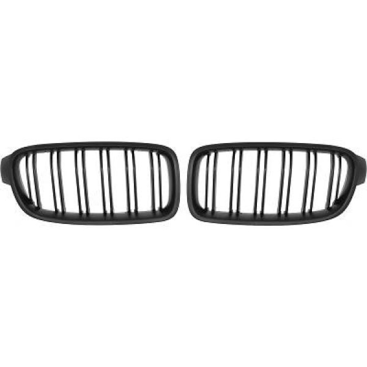 BMW 3-Serie F30/F31 11+ Dubbelribbad Mattsvart Sportgrill Performance-Look DIEDERICHS i gruppen Välj bilmodell / BMW / 3-serie-4-serie (F30-F36) 11-19 / Styling / Grill hos DDESIGN Scandinavia AB (1217242)