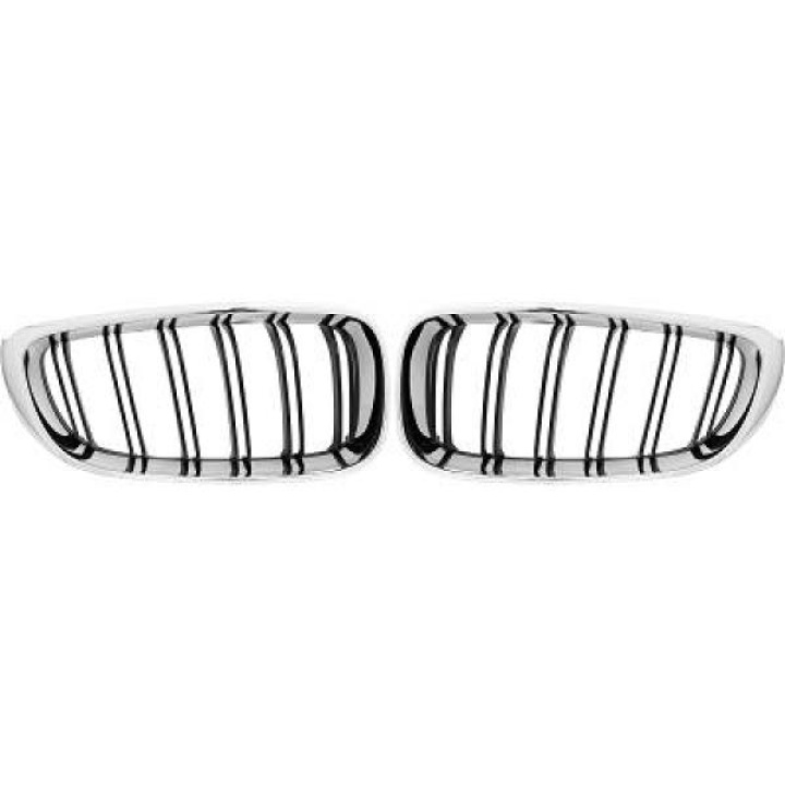 BMW 3-Serie F34 13+ Dubbelribbad Krom/Svart Sportgrill / Njurar Sport-Look DIEDERICHS i gruppen Välj bilmodell / BMW / 3-serie-4-serie (F30-F36) 11-19 / Styling / Grill hos DDESIGN Scandinavia AB (1217841)