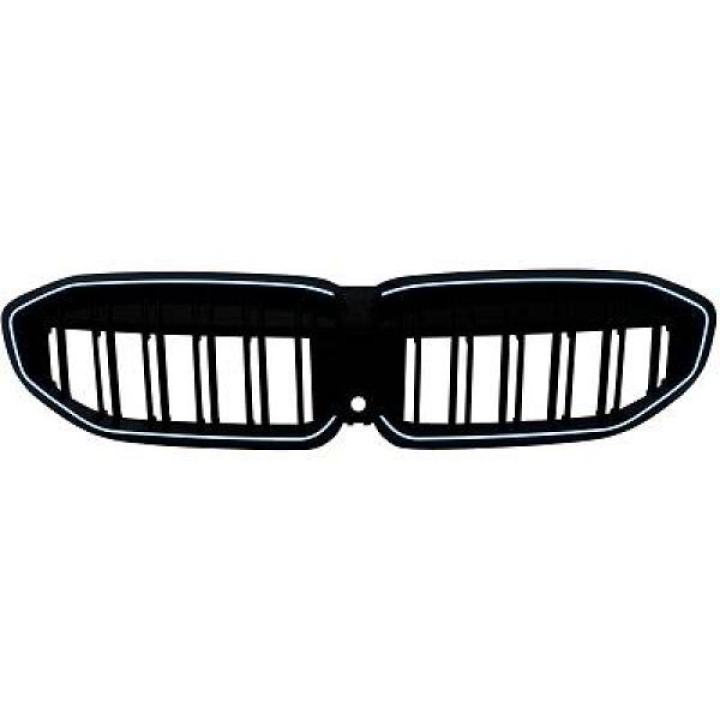 BMW 3-Serie G20 / G21 2019-2022 (Med Kamera) Dubbelribbad Blanksvart LED-Belysning Sportgrill / Njurar DIEDERICHS i gruppen Välj bilmodell / BMW / 3-serie-4-serie (G20-G26) 19+ / Styling hos DDESIGN Scandinavia AB (1219244)
